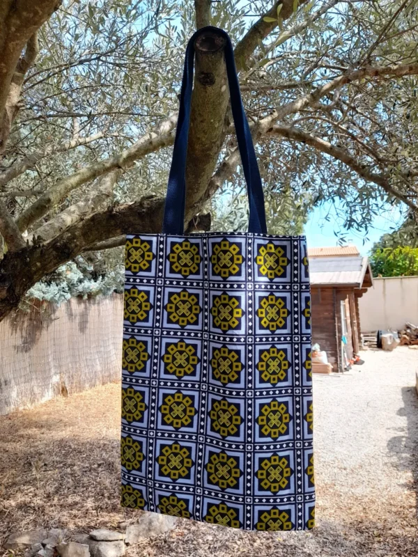 Tote Bag Réversible : L'Audacieux (Géométrique & Camouflage)