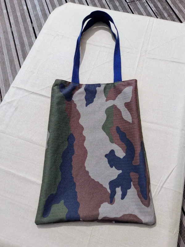 Tote Bag Réversible : L'Audacieux (Géométrique & Camouflage)