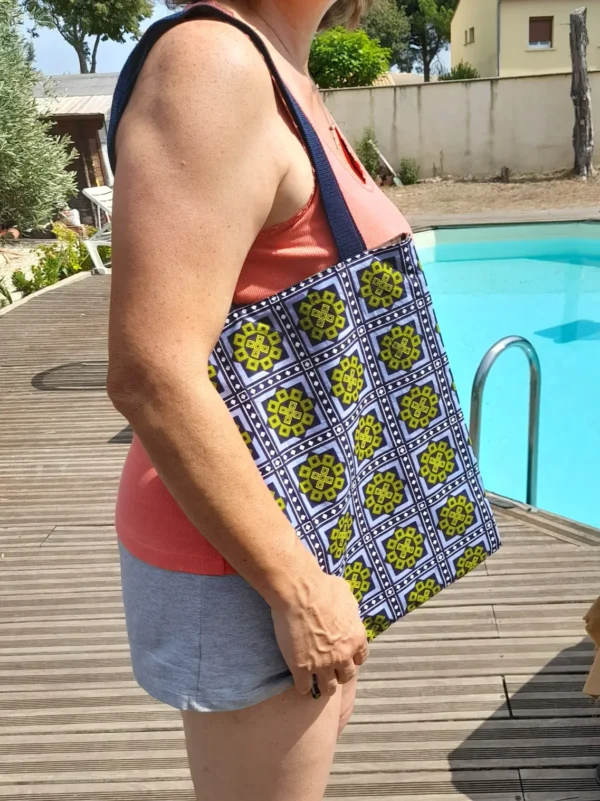 Tote Bag Réversible : L'Audacieux (Géométrique & Camouflage)