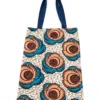 Tote bag réversible wax floral et camouflage militaire recyclé fait main en France sac unique