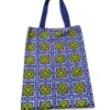 Tote bag réversible wax géométrique et camouflage militaire recyclé fait main en France sac unique