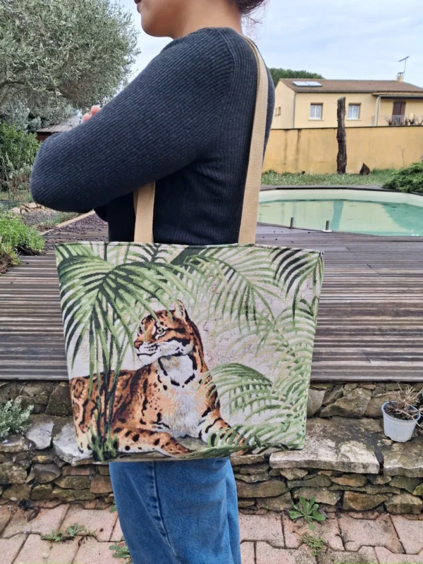 Sac cabas Léopard 2 Sac cabas Léopard et textiles recyclés