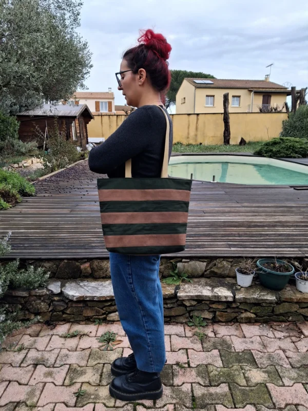 Sac cabas Léopard 3 Sac cabas Léopard et textiles recyclés