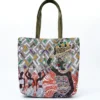 ODYSSEE Sac cabas scène de vie africaine et patchwork