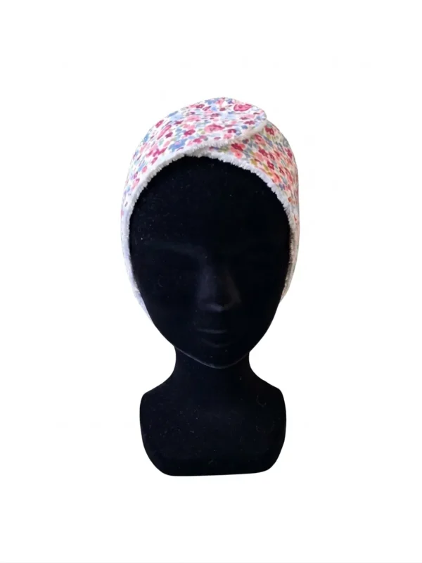 bandeau-soin-bambou-blanc-coton-fleurs-fait-main-France