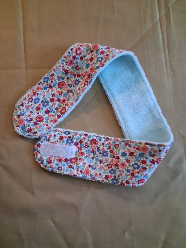 bandeau-soin-bambou-bleue-coton-fleurs-fait-main-France
