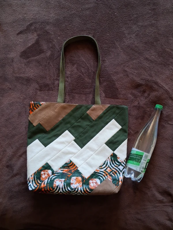 sac cabas odyssée 2 Sac cabas scène de vie africaine et patchwork