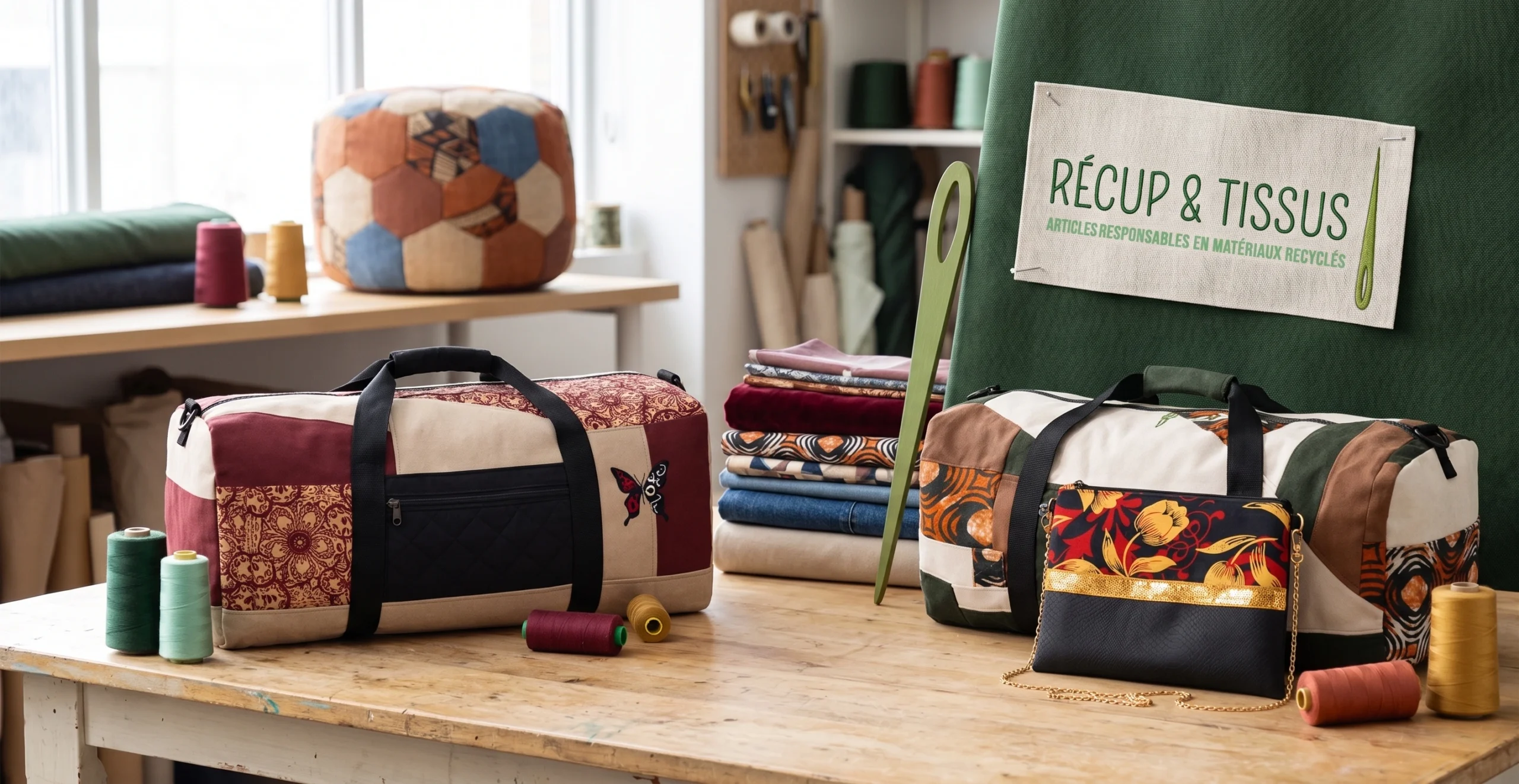 Créations textiles artisanales et upcycling dans le Gard – Récup & Tissus